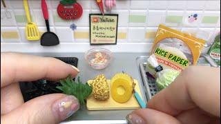 RE-MENT Kitchen Toy | Mini kitchen (ASMR) | Miniature cooking toys-Tom yam kung&Vietnamese roll