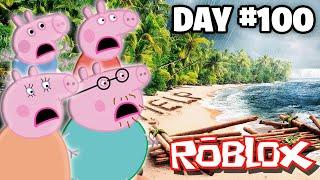 Peppa Pig SURVIVAL 100 DAYS ON A DESERT ISLAND in Roblox!