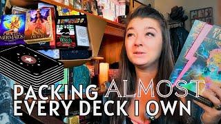 Pack my Decks with Me  All of the Tarot & Oracle Decks I Own in 1 Video