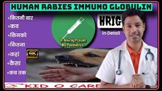 HRIG in Dog Bite (Human Rabies Immuno Globulin) Complete Guide by Dr Anurag Prasad (Hindi)