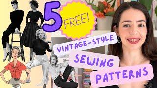 5 FREE Beginner Sewing Patterns to Start Your Vintage Capsule Wardrobe | Joanna Florence Makes