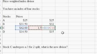 Price Weighted New Divisor