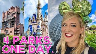 Disney World EVERY PARK Challenge | Park-Hopping To All 4 Parks: Rides, Snacks, Photos & MORE