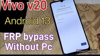 Vivo V20 Frp Bypass Android 13| Vivo V20 Google Account Unlock | V20 Frp Bypass | Vivo Frp Unlock