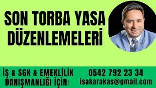 SON TORBA YASA DÜZENLEMELERİ