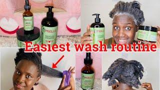 UNSPONSORED WASH DAY ROUTINE WITH MIELLE ORGANIC PRODUCTS ON SHORT 4c hair /EXTREME HAIR GROWTH 