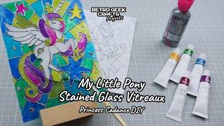Stained Glass My Little Pony Princess Cadance Vitreaux Window Project - Fake Glass Effect with Paint