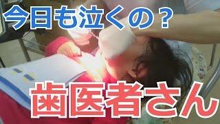 覚悟を決めて いざ 歯医者さん！今日も泣くのか？勇気を出して 虫歯治療３