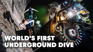 Diving In An Underground Salt Mine