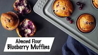 Healthy Almond Blueberry Mini Muffins | Easy Vegan Muffins Recipe