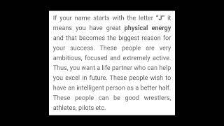 People comming under the letter “J”