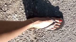 City Stroll in Style | Posing in FlipFlops on Busy Streets #naturevideos #asmrnaturevideos #footasmr