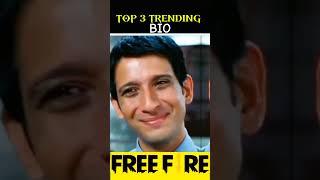 TOP 3 TRENDING BIO FREE FIRE  || BEST PROFILE BIO #shorts #trending