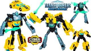 Transformers Earthspark Cyber-Combiner Bumblebee and Mo Malto Robot Action Figure!