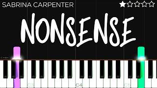Sabrina Carpenter - Nonsense | EASY Piano Tutorial