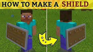 How To Make A SHIELD in Minecraft Mobile & PC