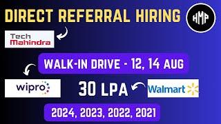 Tech Mahindra Referral Hiring | Wipro walk in interview 2024 | Tech Mahindra jobs for freshers 2024