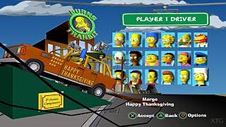 The Simpsons: Road Rage - All Cars List PS2 Gameplay HD (PCSX2)