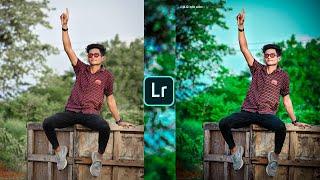 Blue and green effect lightroom photo editing tutorial in mobile || preset download free ||