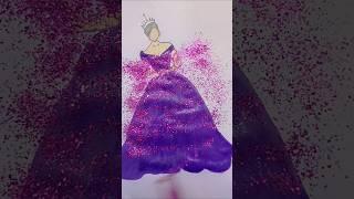 purple dress with glitters #glitter #shorts #art #glitter