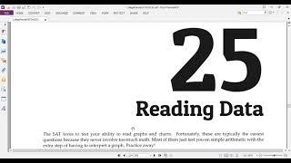 Chapter 25:Part 1 (READING DATA: Q1 up to Q8) , #Panda #SAT #EST Exercise 2nd Edition