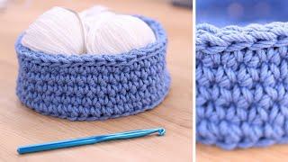 Tuto crochet facile pour débutant.e : le panier vide-poche Marion Blush