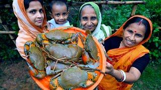 সুন্দরবনের পদ্ধতিতে কাঁকড়ার লাল ঘিলু দিয়ে কাঁকড়া রান্না করে খাওয়া | Sundarbon Style cook River Crab