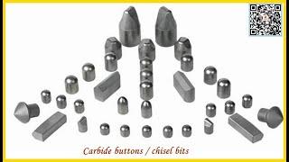 Cemented /tungsten carbide buttons For Hard rock drilling mining bits