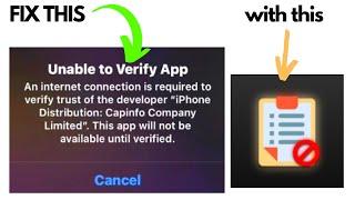 How to fix "An internet connection is required to verify trust of the developer" iOS/iPad 15-16.1.2