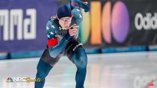 Jordan Stolz SMASHES WORLD RECORD in scintillating World Cup 1000m | NBC Sports