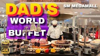 Buffet Bliss: Gourmet Adventure at Dad's World Buffet, SM Megamall  | 4K Food and Walk Tour |