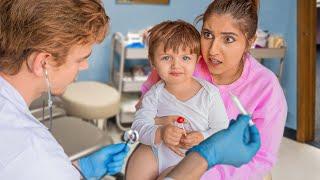 Doctor Distracts Baby From Shots with Goofy Song!