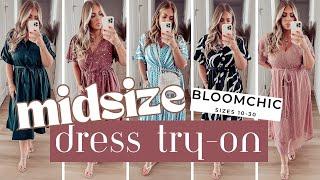 I found the BEST dresses if you are midsize/plus size | Bloomchic Size 10 DRESS Try-On