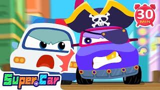 Let's Catch The Pirate Car!& More Super Car Cartoons & Kids Songs | Kids Videos | Cars World