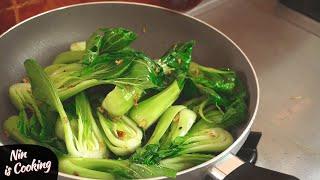 Asian Style Bok Choy (Stir Fry) • Thai Baby Bok Choy Recipe • Nin is Cooking