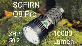 Sofirn Q8 Pro Led Taschenlampe Anduril II UI 11000 Lumen XHP50.2 Review Flashlight Beamshots