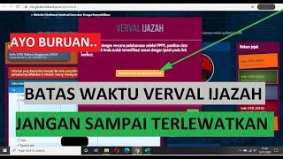 Batas Waktu VERVAL Ijazah di INFO GTK