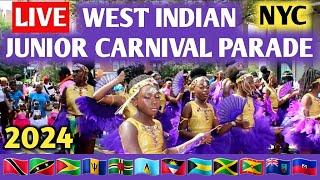 WEST INDIAN JUNIOR  CARNIVAL  Parade 2024 Brooklyn NYC Live | Labor Day Weekend New York City