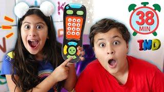 Maria Clara and JP play with the magic remote control 