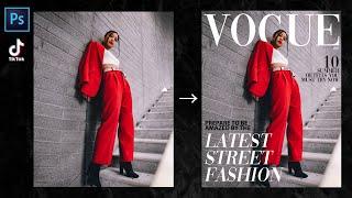 HOW TO MAKE YOUR OWN VOGUE COVER - TIKTOK VOGUE CHALLENGE - (EASY TUTORIAL 2020)