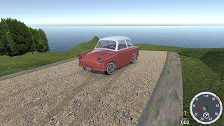 Trabant Driving the Pacific Coast