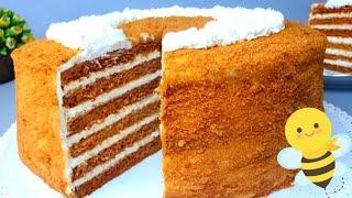 Торт МедовикМой ИДЕАЛЬНЫЙ Рецепт!КАК ПУХ! Классический Медовик за 30 минут! Рецепт торта Медовик