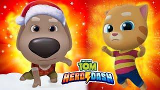 Talking Tom Hero Dash Christmas Ben X Hero Dash Firework Ginger VS All Bosses Gameplay