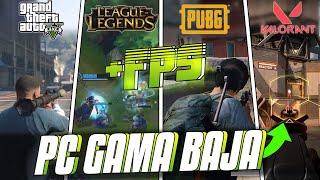 Cómo potenciar los FPS en juegos PC GAMA BAJA (league of legends, gta v, pubg, valorant, etc.)