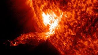 Wow! Sun unleashes massive plasma plume with strong flare