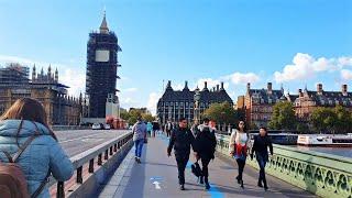 Walking from Elephant and Castle to Parliament Square | London Walking 4K