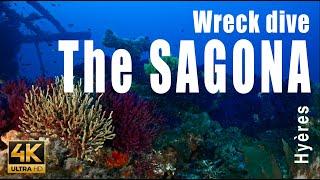 4k Wreck #16 The SAGONA known as "le GREC" - Wrecks of the Mediterranean Sea