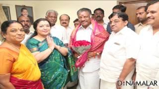 Actress Latha Lends her support to O. Panneerselvam