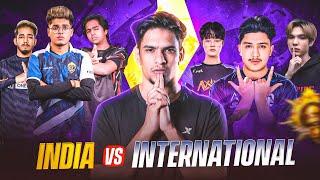 INDIA vs INTERNATIONAL BEST 1v4 IN THE WORLD in PUBG Mobile/BGMI