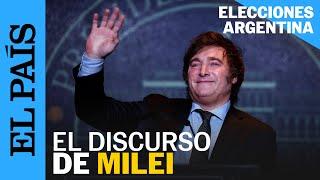 ELECCIONES ARGENTINA 2023 | El discurso de victoria de Javier Milei | EL PAÍS